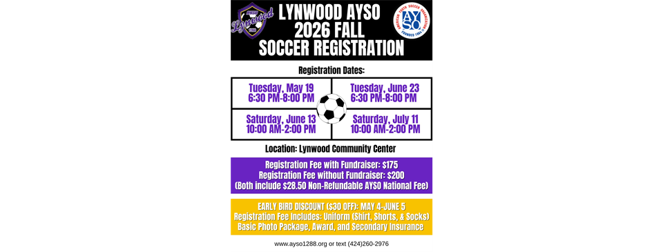 FALL REGISTRATION 2026